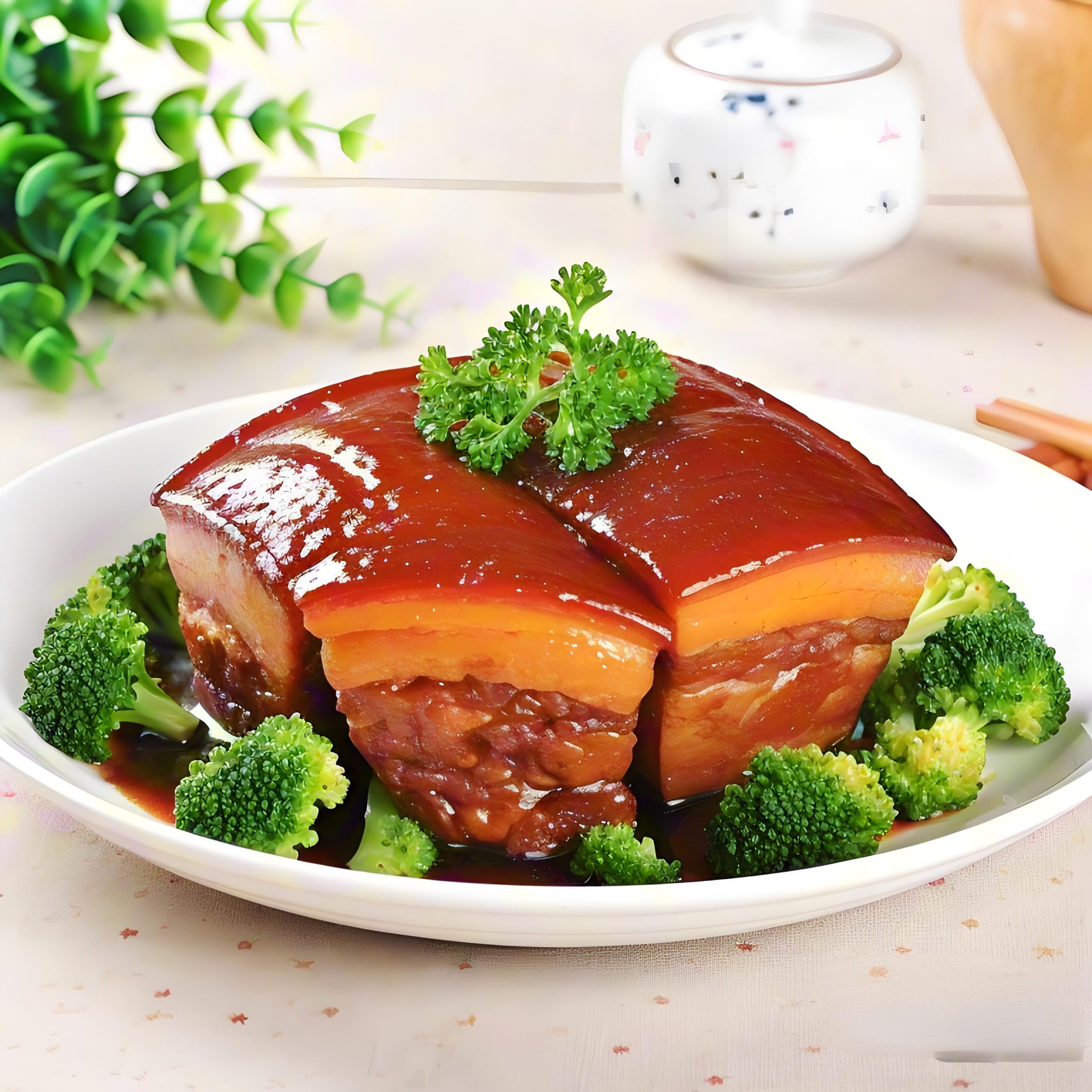 🏺‌陶罐煨500天的「红色琥珀」《琥珀赤焰煨山河——毛氏红烧肉里的半匙家山煮故国》